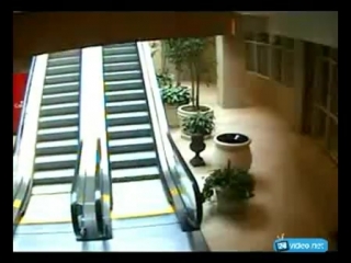 on the escalator