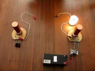 experiment with two identical tesla coils